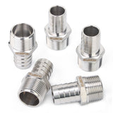 LTWFITTING Stainless Steel 316 Barb Fitting Coupler/Connector 3/4 Inch Hose ID x 3/4 Inch Male NPT Gas(Pack of 5)