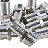 LTWFITTING Bar Production Stainless Steel 316 Barb Fitting Coupler/Connector 3/4 Inch Hose ID x 3/4 Inch Male NPT Air Fuel Water (Pack of 25)