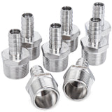 LTWFITTING Bar Production Stainless Steel 316 Barb Fitting Coupler/Connector 3/4 Inch Hose ID x 3/4 Inch Male NPT Air Fuel Water (Pack of 25)