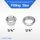 LTWFITTING 1/4-Inch Stainless Steel 316 Compression Sleeves Ferrels, STAINLESS STEEL 316 COMPRESSION FITTING (Pack of 1000)