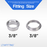 LTWFITTING 3/8-Inch Stainless Steel 316 Compression Sleeves Ferrels, STAINLESS STEEL 316 COMPRESSION FITTING (Pack of 20)