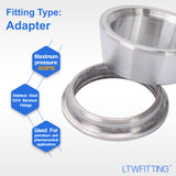 LTWFITTING 3/8-Inch Stainless Steel 316 Compression Sleeves Ferrels, STAINLESS STEEL 316 COMPRESSION FITTING (Pack of 20)