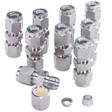 LTWFITTING 1/4-Inch OD Compression Union,Stainless Steel 316 Compression Fitting (Pack of 20)