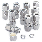 LTWFITTING 3/8-Inch OD Compression Union,Stainless Steel 316 Compression Fitting (Pack of 20)