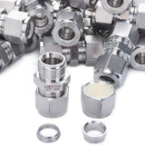 LTWFITTING 1/2-Inch OD Compression Union,Stainless Steel 316 Compression Fitting (Pack of 80)