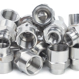 LTWFITTING Bar Production Stainless Steel 316 Pipe Fitting 3/8 Inch x 1/8 Inch Female NPT Reducing Coupling Water Boat (Pack of 400)