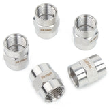 LTWFITTING Bar Production Stainless Steel 316 Pipe Fitting 1/2 Inch Female NPT Coupling Water Boat (Pack of 5)