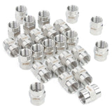 LTWFITTING Bar Production Stainless Steel 316 Pipe Fitting 1/2 Inch Female NPT Coupling Water Boat (Pack of 25)