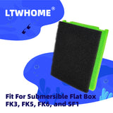 LTWHOME Replacement Filter Pads Compatibable with TetraPond Submersible Flat Box FK3, FK5, FK6, and SF1 (Pack of 3 Sets)