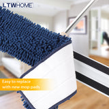 LTWHOME 24 Inch Microfiber Chenille Coral Washable Flat Mop Pad Refills(Pack of 12)