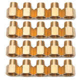 LTWFITTING Brass Pipe 1/2 Inch Female x 3/8 Inch Male NPT Adapter Fuel Gas Air(Pack of 20)