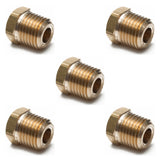 LTWFITTING Lead Free Brass Pipe Hex Head Plug Fittings 1/4 Inch Male NPT Air Fuel Water (Pack of 5)