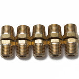 LTWFITTING Brass Pipe Hex Head Plug Fittings 1/4-Inch Male NPT Air Fuel Water Boat(Pack of 10)