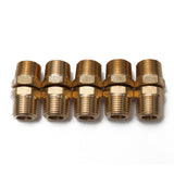 LTWFITTING Brass Pipe Hex Head Plug Fittings 3/8-Inch Male NPT Air Fuel Water Boat(Pack of 10)