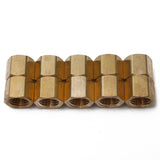 LTWFITTING Brass Pipe Cap Fittings 1/4-Inch NPT Air Fuel Water Boat(Pack of 10)