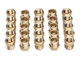 LTWFITTING Brass Hex Pipe Bushing Reducer Fittings 1/4 inch Male BSPT x 1/8 inch Female BSPP (Pack of 25)