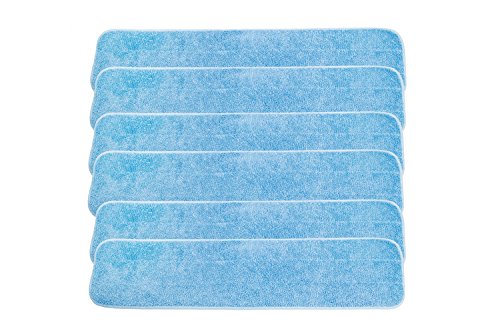 LTWHOME 24 Inch Commercial Microfiber Washable Wet/Dry Mop Pads (Pack of 6)