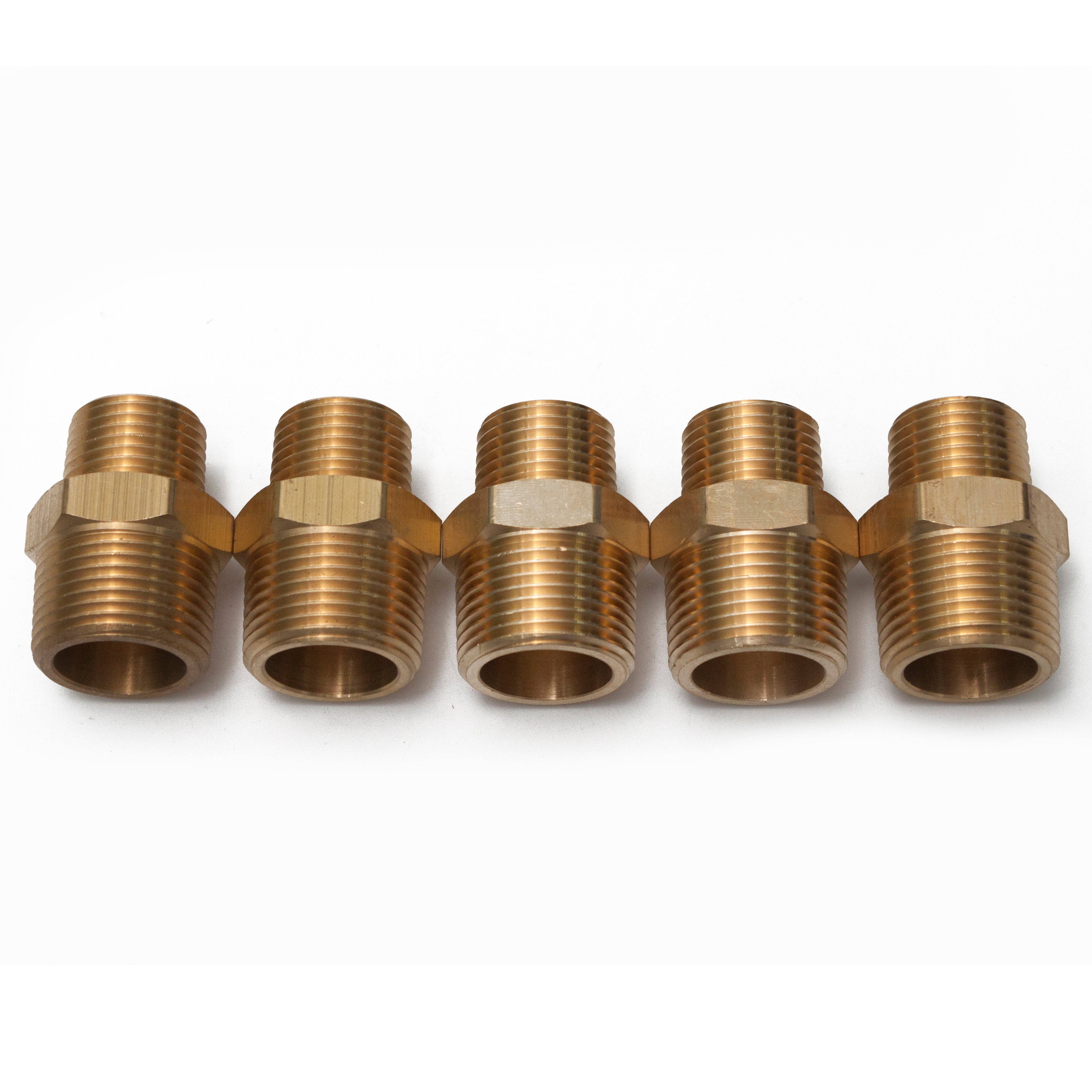 LTWFITTING Lead Free Brass Pipe Hex Reducing Nipple Fitting 3/4