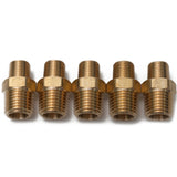 LTWFITTING Brass Pipe Hex Reducing Nipple Fitting 1/4-Inch x 1/8-Inch Male NPT(Pack of 5)