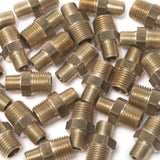 LTWFITTING Brass Pipe Hex Reducing Nipple Fitting 1/4 Inch x 1/8 Inch Male NPT(Pack of 100)