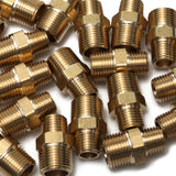 LTWFITTING Brass Pipe Hex Reducing Nipple Fitting 3/8-Inch x 1/4-Inch Male NPT(Pack of 200)