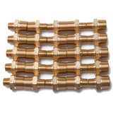 LTWFITTING Lead Free Brass Pipe Hex Reducing Nipple Fitting 1/2 Inch x 1/4 Inch Male NPT Air Fuel Water(Pack of 25)