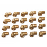 LTWFITTING Brass Pipe 90 Deg 3/8-Inch NPT Street Elbow Forged Fitting Fuel Air Boat(Pack of 20)