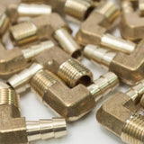 LTWFITTING 90 Degree Elbow Brass Barb Fitting 3/8 ID Hose x 1/4-Inch Male NPT Air Gas (Pack of 200)