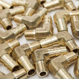 LTWFITTING Lead Free 90 Deg Elbow Brass Barb Fitting 3/8 Inch Hose Barb x 1/8 Inch Male NPT Thread Fuel Boat Water (Pack of 400)
