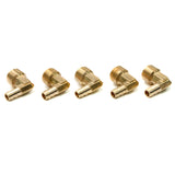 LTWFITTING 90 Degree Elbow Brass Fitting 3/8 Hose Barb x 1/2-Inch Male NPT Fuel Boat Air(Pack of 5)