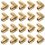 LTWFITTING 90 Degree Elbow Brass Barb Fitting 1/2 ID Hose x 1/4-Inch Male NPT Fuel Boat Water(Pack of 25)