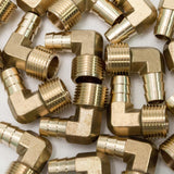 LTWFITTING 90 Degree Elbow Brass Barb Fitting 1/2 ID Hose x 1/2-Inch Male NPT Air(Pack of 150)