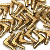 LTWFITTING LTWFITTING 90 Deg Elbow Brass Barb Fitting 1/4-Inch x1/4-Inch Hose ID Air/Water/Fuel/Oil/Inert Gases (Pack of 800)