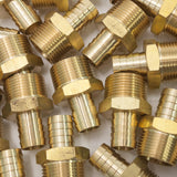 LTWFITTING Brass Fitting Connector 3/4-Inch Hose Barb x 1-Inch NPT Male Fuel Gas Water(Pack of 50)