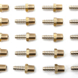 LTWFITTING Brass Fitting Coupler 1/4-Inch Hose Barb x 1/4-Inch Male NPT Fuel Gas Water(Pack of 25)