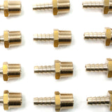 LTWFITTING Brass Fitting Coupler 5/16-Inch Hose Barb x 3/8-Inch Male NPT Fuel Gas Water(Pack of 20)