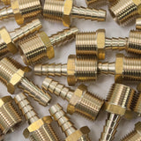 LTWFITTING Brass Fitting Coupler 5/16-Inch Hose Barb x 3/8-Inch Male NPT Fuel Gas Water(Pack of 300)
