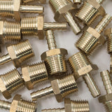 LTWFITTING Brass Barb Fitting Coupler/Connector 5/16-Inch Hose ID x 1/2-Inch Male NPT Fuel(Pack of 150)