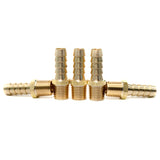 LTWFITTING Lead Free Brass Barbed Fitting Coupler/Connector 3/8 Inch Hose Barb x 1/4 Inch Male NPT Fuel Gas Water (Pack of 5)