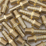LTWFITTING 3/8-Inch Hose Barb x 1/4-Inch Male NPT Brass Coupler/Connector Fitting Fuel Gas(Pack of 400)