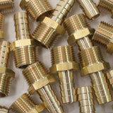 LTWFITTING Brass Fitting Connector 1/2-Inch Hose Barb x 1/2-Inch NPT Male Fuel Gas Water(Pack of 150)