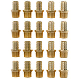 LTWFITTING Brass Barb Fitting Coupler/Connector 3/4-Inch Hose ID x 3/4-Inch Male NPT Gas(Pack of 20)