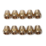 Brass 5/16 Inch OD Short 45 Degree Flare Nut,Flare Tube Fitting(Pack of 10)