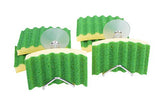 LTWHOME Yellow and Green Multi-Purpose Scrubber Sponges with Sponge Holder Set (Pack of 8)