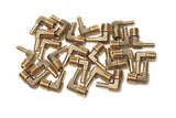 LTWHOME 90 Deg Elbow Brass Barb Fitting 1/4 inch Male BSPT x 1/4 inch(6mm) ID Hose Boat Water (Pack of 25)
