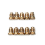 LTWFITTING Brass Flare 1/4 Inch OD Plug, Brass Flare Tube Fitting(Pack of 10)