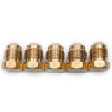 LTWFITTING Brass Flare 3/8 Inch OD Plug, Brass Flare Tube Fitting(Pack of 5)