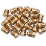 LTWFITTING Brass Flare 3/8 Inch OD Plug, Brass Flare Tube Fitting(Pack of 25)