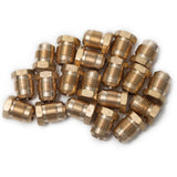 LTWFITTING Brass 45 Degree Flare 1/2 Inch OD Plug, Brass Flare Tube Fitting(Pack of 20)