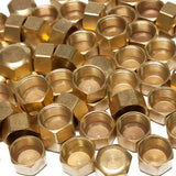 LTWFITTING 5/8-Inch Brass Compression Cap Stop Valve Cap,Brass Compression Fitting(Pack of 60)